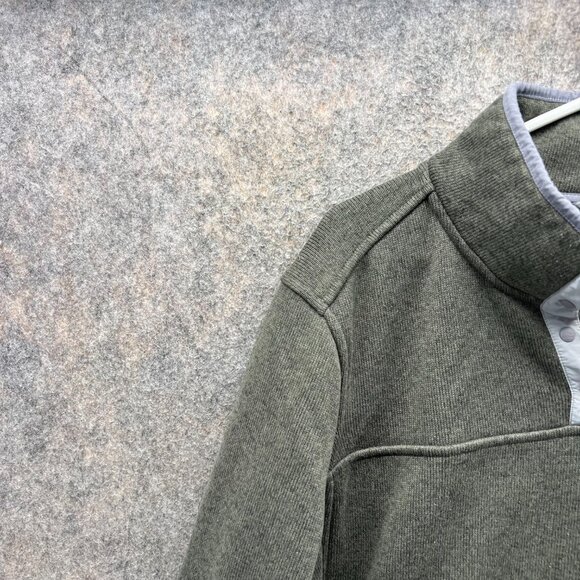 Ll Bean Sweater Women 2X Green Pullover 1/4 Zip Polyester Regular T Snap Jacket - Picture 4 of 12